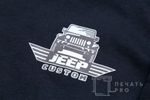 Черный свитшот с логотипом «JEEP CUSTOM»